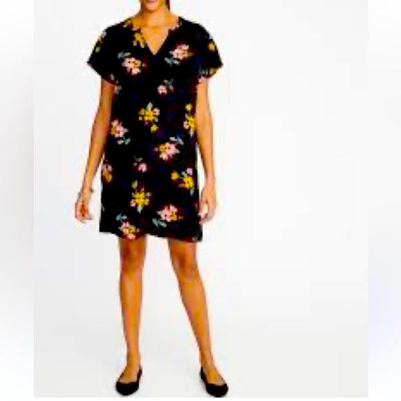 Old Navy Floral-Print vneck Crepe Shift Dress for Women maternity size S - Picture 1 of 8